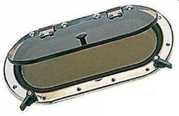 SCM Bullauge, oval AISI316 410 x 210 mm