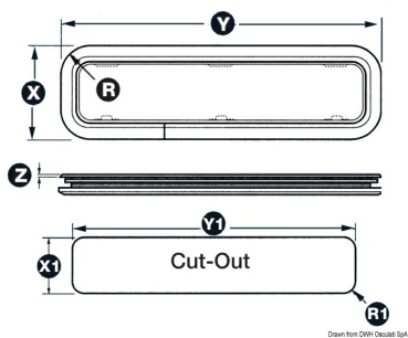 Lewmar®  Serie "Standard" Fenster zum Öffnen, 0