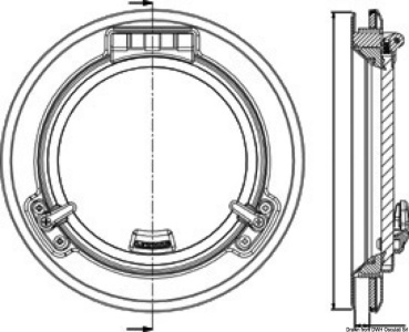 Lewmar® Bullaugen aus Edelstahl, rund Ø 300 mm