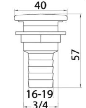 Tanklüfter gerade Ø16mm