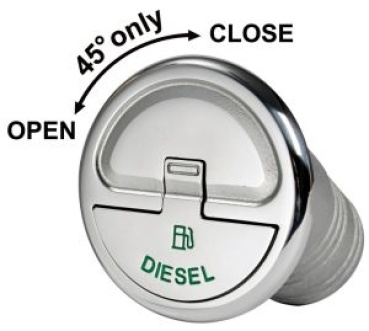 Quick Lock Diesel Einfüllstutzen 50 mm mit Schlüssel