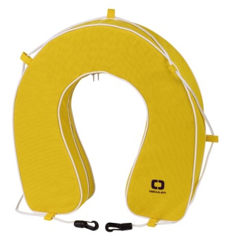 Weicher Hufeisenring PVC Ø 55cm, gelb mit Zubehör