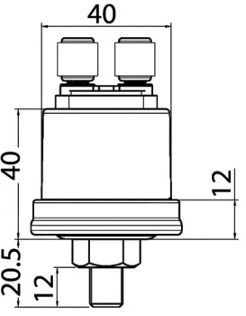 VDO Öldruckmesser 5 bar 1/8" - 27 NPT geerdete Pole