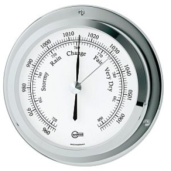 Barigo Hygrometer Star Messing, verchromt