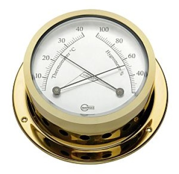 Barigo Hygrometer Star Messing, vergoldet