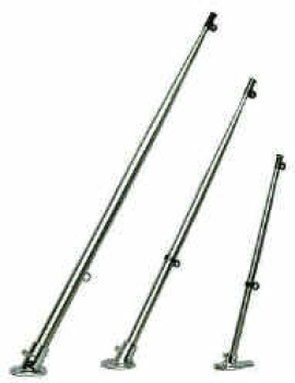 VA-Stahl Flaggenstock 14 x 400mm Halter ABS verchr