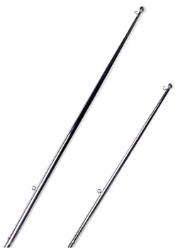 Flaggenstock Edelstahl mit Kugelkopf 61 cm 20 mm