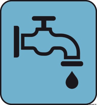 Aufkleber für Wasserbeladung (Bogen mit 10 Logos) 25x27mm