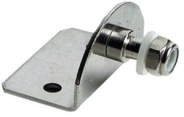 90°-Platte Stift m. 8mm-Gewinde, außen