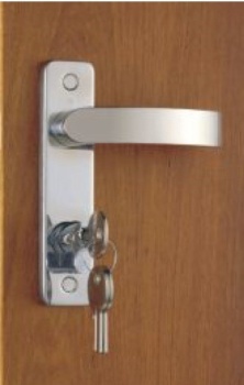 Paar Klinken Schloss ohne Klinke, rechts außen