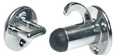 Federzugschloß Messing, verchromt m.Stopper