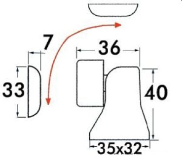 Magnetisches Federzugschloß Messi verchromtng