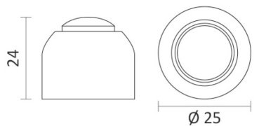 Türpuffer Ø: 25 mm