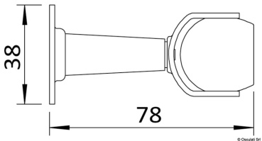 Schwenkbare magnetische Türstopper ohne Schließblech (Hoch)