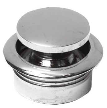 Knopf Messing, verchromt 16 mm