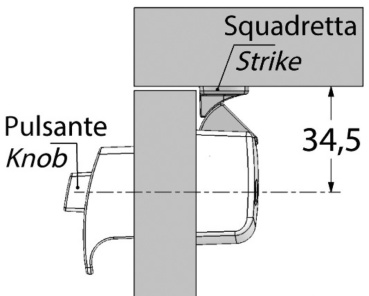 Messingtaster m. Schloss