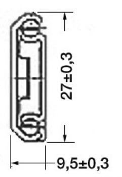 VA-Stahl-Laufschiene 304 mm