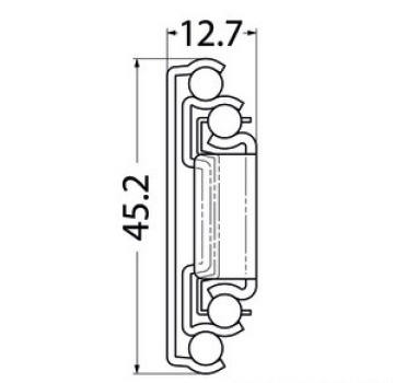 Soft-close Schienen f.Schubladen 353-350mm