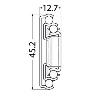 Soft-close Schienen f.Schubladen 455-450mm