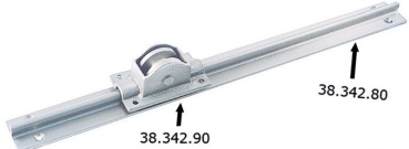 Schlitte Messing, vernickelt 64x37 mm