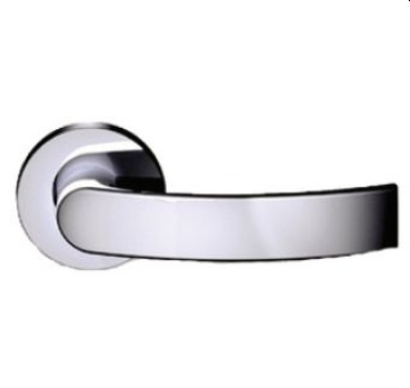 Paar Türklinken Modell "Slim", Messing verchromt 124 mm