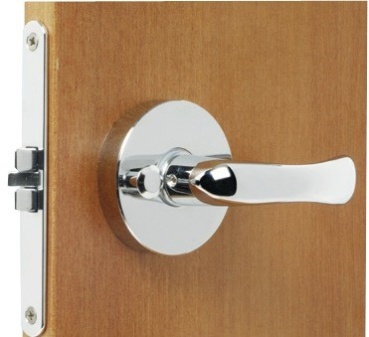 Einsteckschloß Messing verchrVerriegelung66x60x9mm