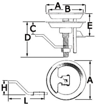 Bodenheber AISI316 hochglanzpoliert 70 mm