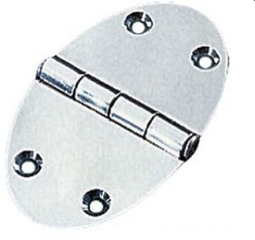 Schanier, oval 56x90 mm Stiftbefestigung 2 mm