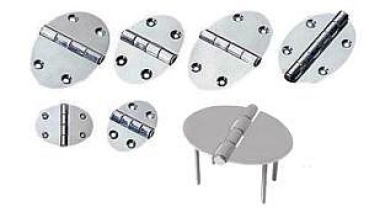 Schanier, oval 78x56 mm Stiftbefestigung 3 mm