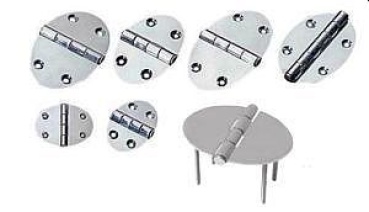 Schanier, oval 78x56 mm Stiftbefestigung 2 mm