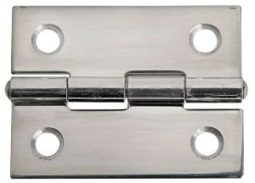 Edelstahlscharnier, hochglanzpoliert 38x51 mm