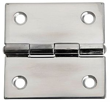 Edelstahlscharnier, hochglanzpoliert 75x75 mm