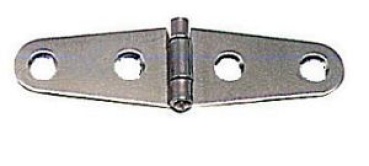 Edelstahlscharnier, hochglanzpoliert 101x27 mm