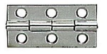 Rechteckiges Scharnier VA-Stahl, hochglan 60x30 mm