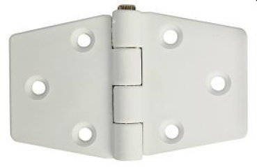 Scharnier verstärktes Nylon, weiß 98x65 mm