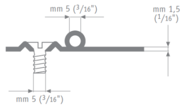 Scharnier AISI316, poliert 44x46 mm