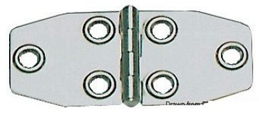 Scharnier AISI316, poliert 102x46 mm