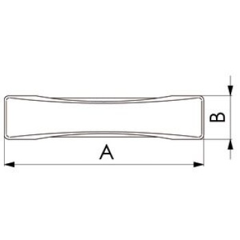 Ghost II Klampe, versenkbar 310mm VA-Stahl poliert