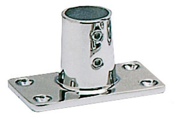 Relingstützenhalter, rechteckig AISI316 90° 25 mm