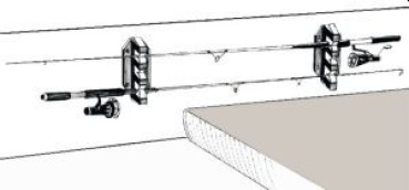 Halterungen für 5 Angelruten, 57mm