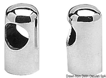 Handlaufmittelstück aus VA-Stahl 22 mm
