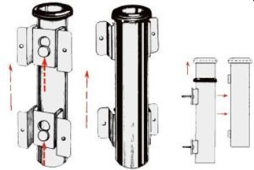 Angelrutenhalter für Wandmontage, Ø42 mm