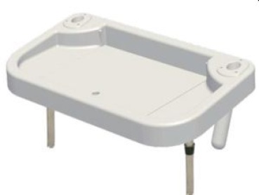 Tablett zur Relingsbefestigung, 850 x 460 mm