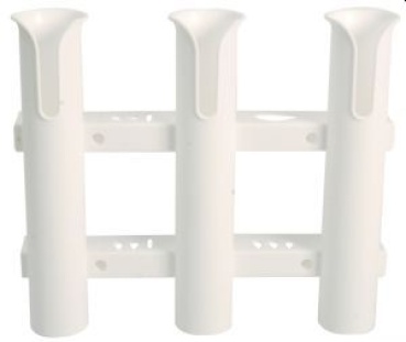 3 Angelrutenhalter, Kunststoff, Wandmontage