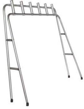 Klappbares Angelrutenrack mit 6 Angelrutenhaltern und Montagezubehör