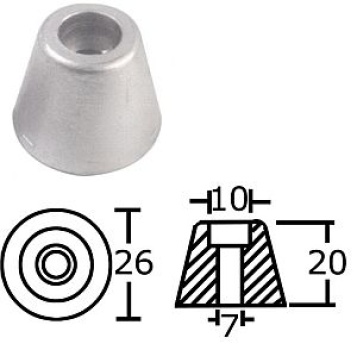 Aluminium-Ersatzanode orig. Artikelnr. 61180