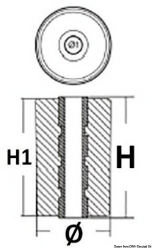 Magnesium-Auspuffanode f.Volvo DPH/DPR Ø 38 mm - Zusatzbild 1