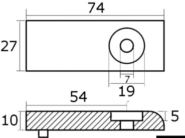 Magnesium-Anode f. Verado orig. Artikel-Nr. 892227 - Zusatzbild 1
