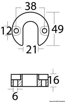 Fußanode aus Magnesium f. Mercruiser/Alpha - Zusatzbild 1