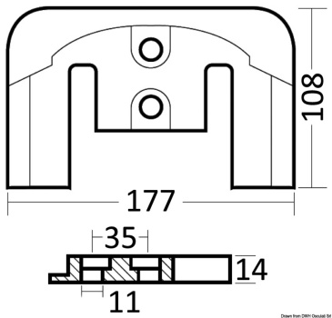 Plattenanode aus Magnesium f. Bravo - Zusatzbild 1